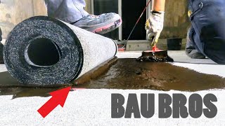 Sealing the foundation slab - laying bitumen roofing membranes Episode 151
