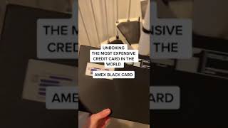 UNBOXING THE AMEX CENTURION BLACK CARD #Shorts