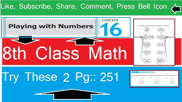 Try These 2 on Pg:: 251|| Chapter 16 ||Playing With Numbers|| 8th Class|| NCERT|| #Subjects_Guru
