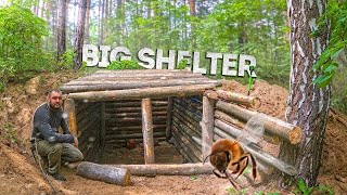 A secret house in the forest, underground bushcraft. Survival in the forest. Without words