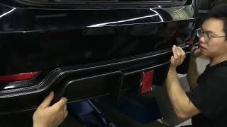 Model 3 Rear Bumper Diffuser with Lights Installation Video