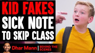 Kid FAKES SICK NOTE to Skip Class (Behind The Scenes) | Dhar Mann Studios