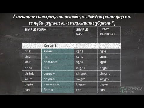 Видео: Как да научите бързо неправилни глаголи