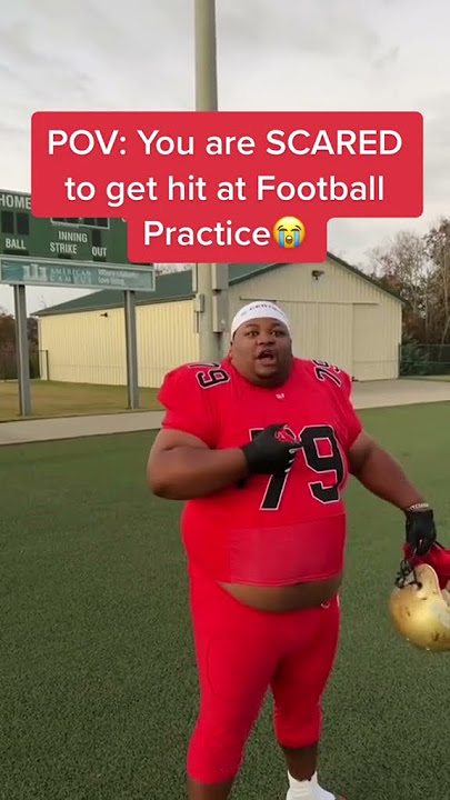 When your scared to hit a football practice 😂👏 #shorts