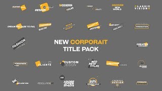 New Corporate Title Pack MOGRT
