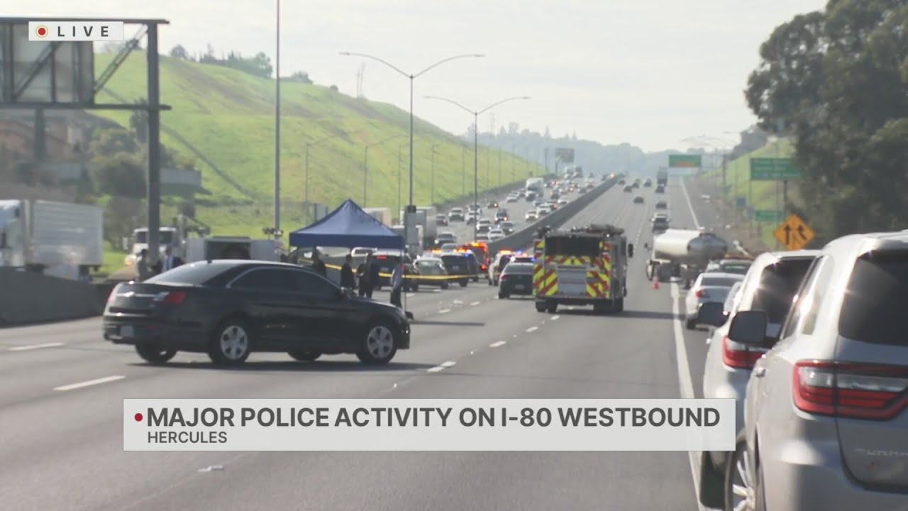 Police investigation continues to block WB I-80 near Hercules Thursday