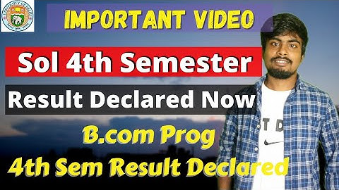 Du Sol B.com 4th semester Result Declared 2021 || sol 4th semester Result || Sarkari Result