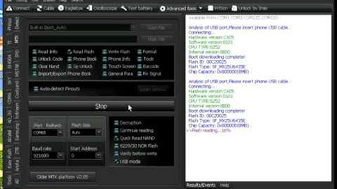 e850 read flash with usb cable