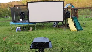 Our Outdoor Movie Setup