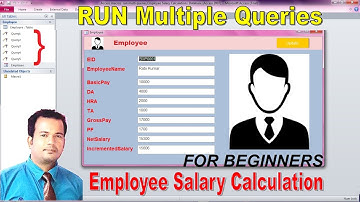 Access macros run multi queries|Employee Salary Calculation|salary calculation