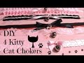 DIY Chokers | 4 Kitty Cat Chokers/Collar | Halloween DIY