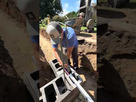 How I lay 12” block corners #masonry # #blockwall #oddlysatisfying #protips #howto