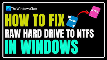 How to fix RAW hard drive to NTFS in Windows 11