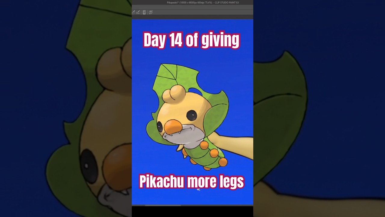 Giving Pikachu more legs: day 14. #pokemon #pikachu #pokémon