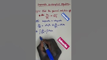 separable Differential Equations |Eg.4 #youtubeshorts #mathematics #ubc #bcit #sfu