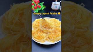 Easy Pan Fried Paratha | Crispy Layered Paratha | Super Flaky Spiral Paratha #shorts #shortsfeed