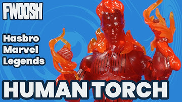 Marvel Legends Human Torch Fantastic Four Retro Johnny Storm Hasbro Action Figure Review
