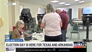 Voters head to the polls in Texas and Arkansas to cast their vote for the primary election