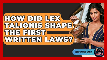 How Did Lex Talionis Shape The First Written Laws? - Firsts of the World