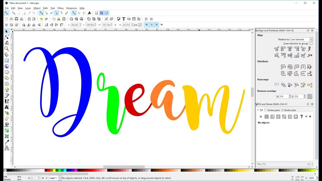 create 3d text in inkscape