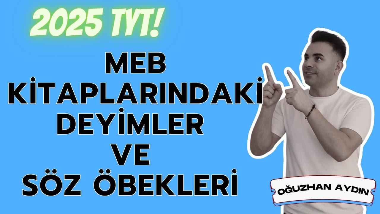 Edebiyat Kitaplarındaki En Önemli Deyimler Şaşırtacak! MEB Kitaplarındaki Deyimler ve Sözler I TYT