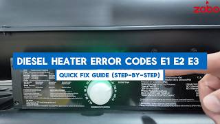 Diesel Heater Not Working? E1 E2 E3 Error Fix Guide Wealth