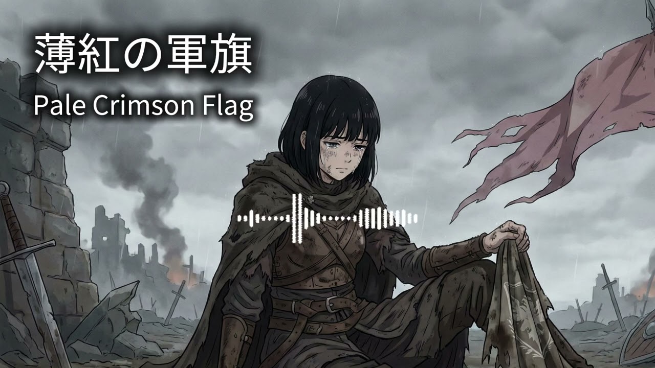 【アニメED風】薄紅の軍旗｜切ない女声ピアノバラード（オリジナル曲／歌詞付き）