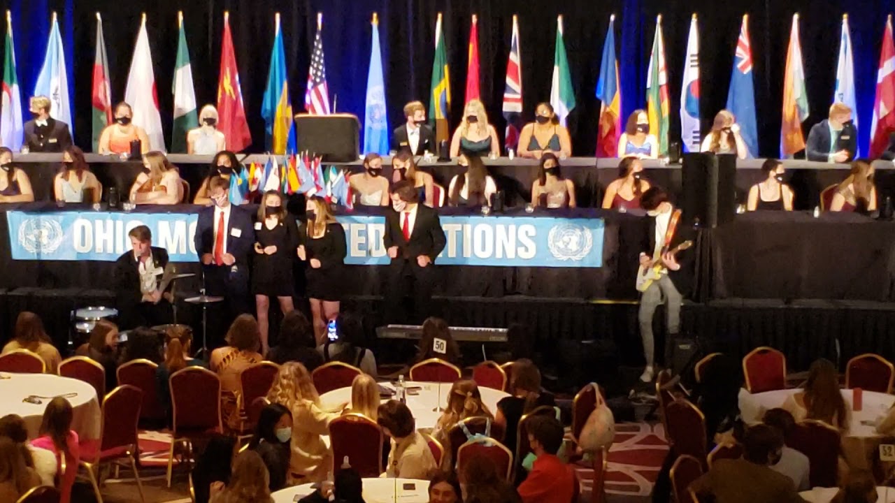 USA Delegation performing at OMUN International Talent Showcase Finals 12/6/21