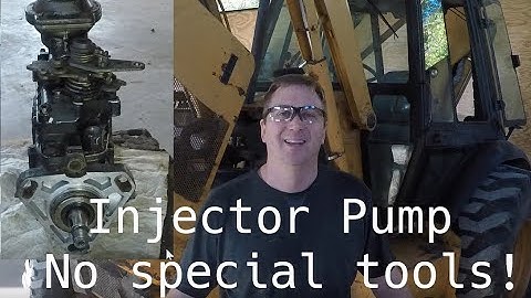 Replacing diesel injection pump on Case 590SL Backhoe, no special tools needed!