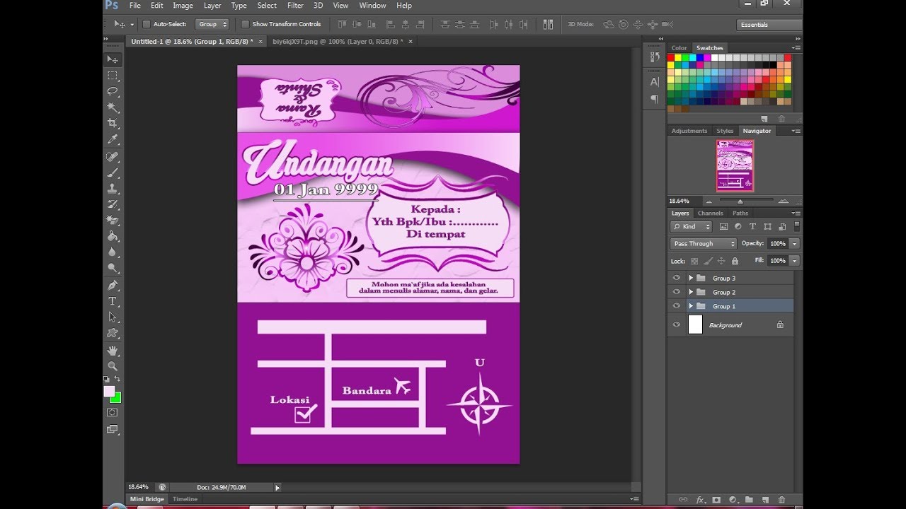 Tutorial Membuat Desain Undangan Dengan Photoshop - Kartu ...