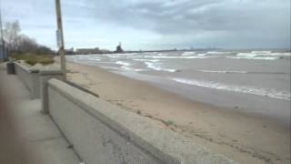 Crazy winds at IN shore in Lake Michigan overlooking Chicago (remnants of Hurricane Sandy) 5