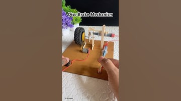 Car disc brake mechanism with Dc motor | #dcmotor #youtubeshorts #diy #motor #shorts #tech #car