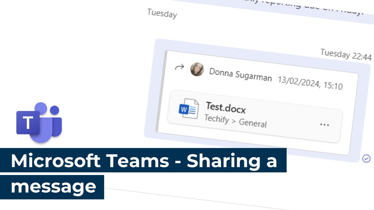 Microsoft Teams - Sharing a message - YouTube