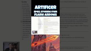 D&amp;D: Artificer Spell Storing Item Flame Arrows #dnd