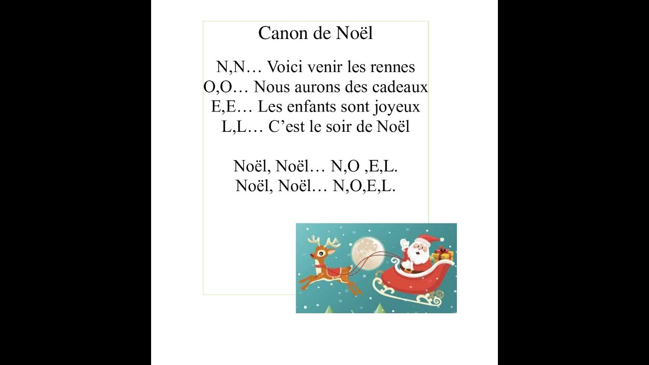 Canon De Noël Lyrics - Chansons de Noël pour enfants - Only on