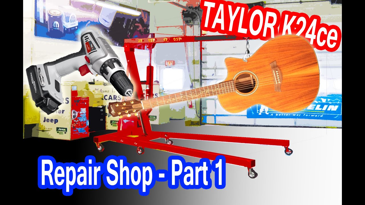 未使用品 アレコード　The Guitar and Other Machines Chinese Copy Taylor K24ce Repair Shop - Part 1 - YouTube