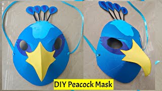 Diy Peacock Mask How To Make A Peacock Mask For Kids Peacock Mask In Paper