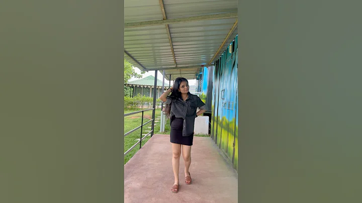 Black skirt & denim shirt outfit #youtube #youtubeshorts #shorts #shortvideo #trending #viral #ootd