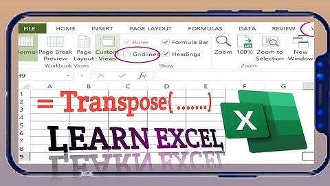 How to use transpose function in excel mobile phone #excel @aalumkclasses