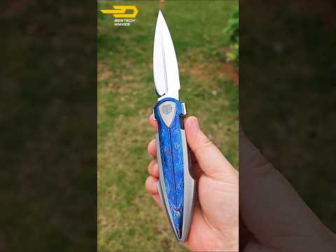 Looks Like a Real Mirror! Bestech IKA DAGGER: M390 Mirror Polish Blade & Timascus Inlays!  