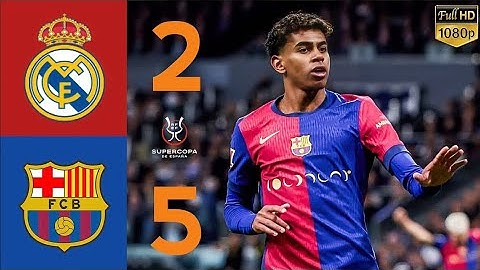 REAL MADRID vs. BARCELONA (2-5) Resumen y Goles