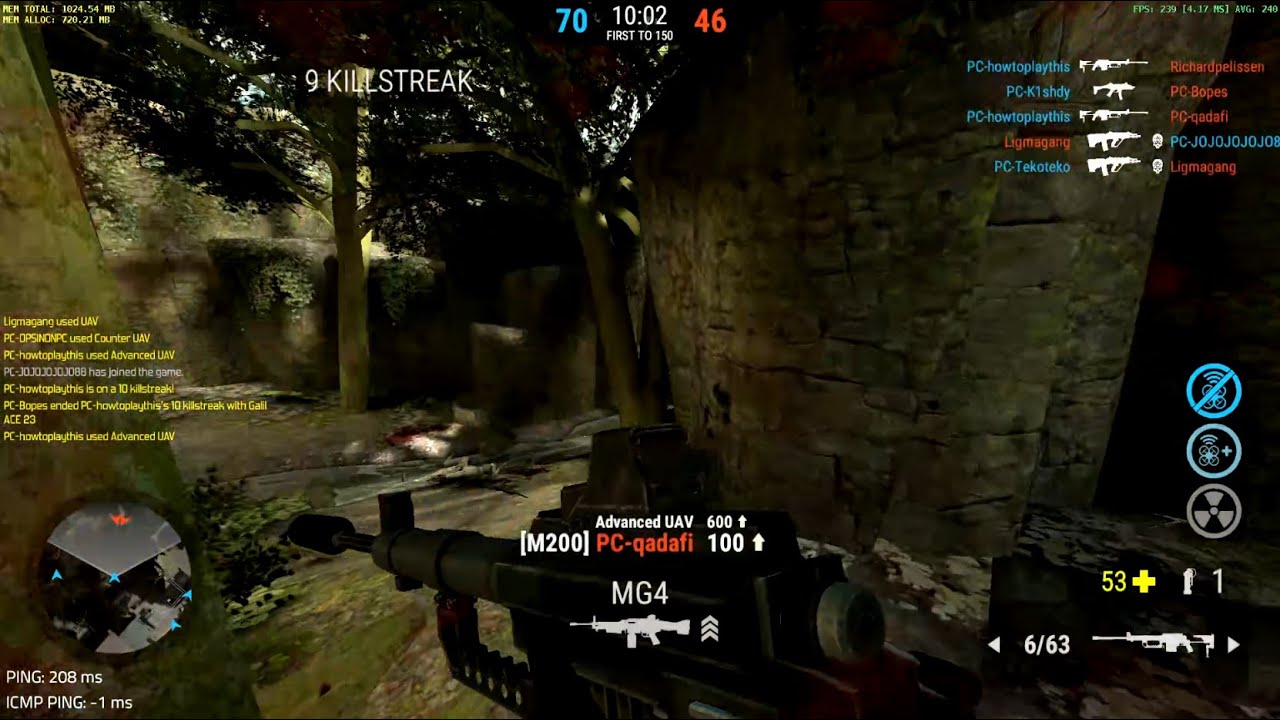 200 ping m200 nuke US/CA server Bullet Force