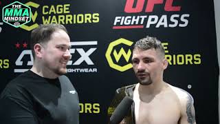 "I WAS ALWAYS PREPARED TO GO FIVE" LIAM GITTINS POST FIGHT INTERVIEW - CAGE WARRIORS 168