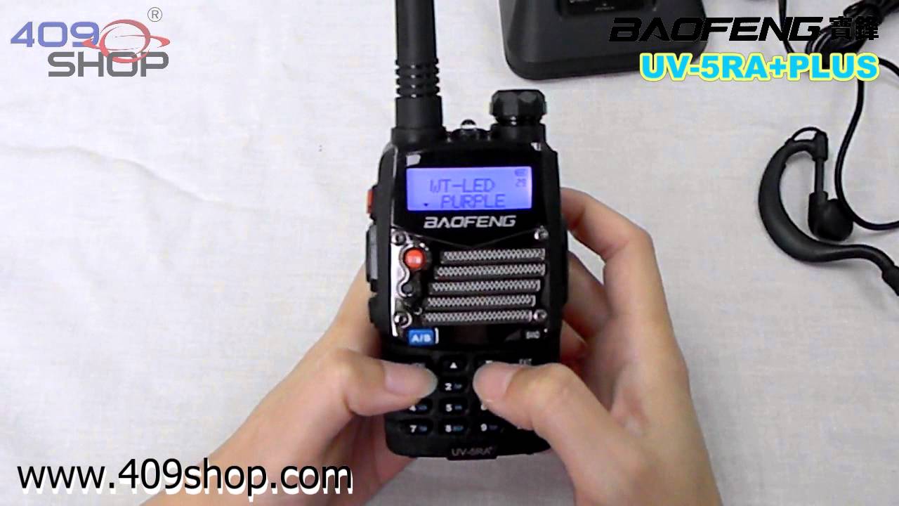 BAOFENG UV5RA-PLUS Black Dual Band 136-174/400-480MHZ - YouTube