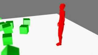 Biped kick into wall (3d Animation)