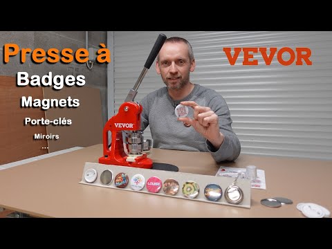 Je crée moi même mes badges avec la presse à badges Vevor