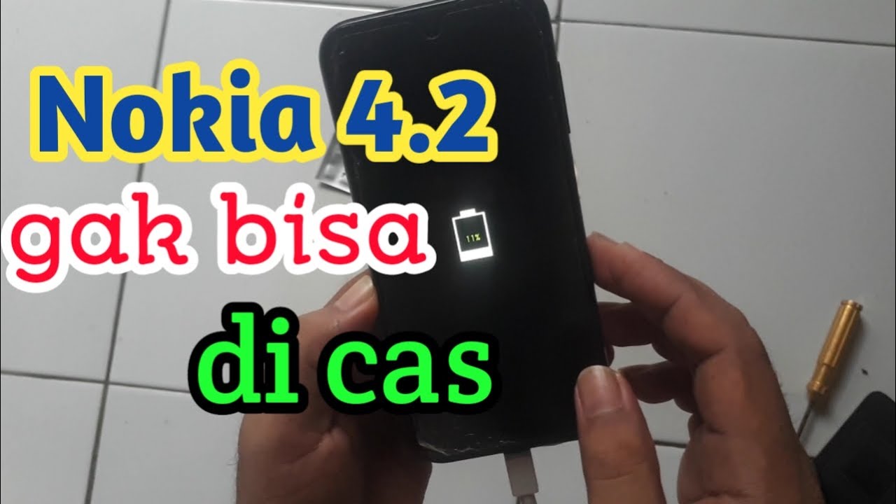 cara ganti konektor cas sendiri Nokia 4.2