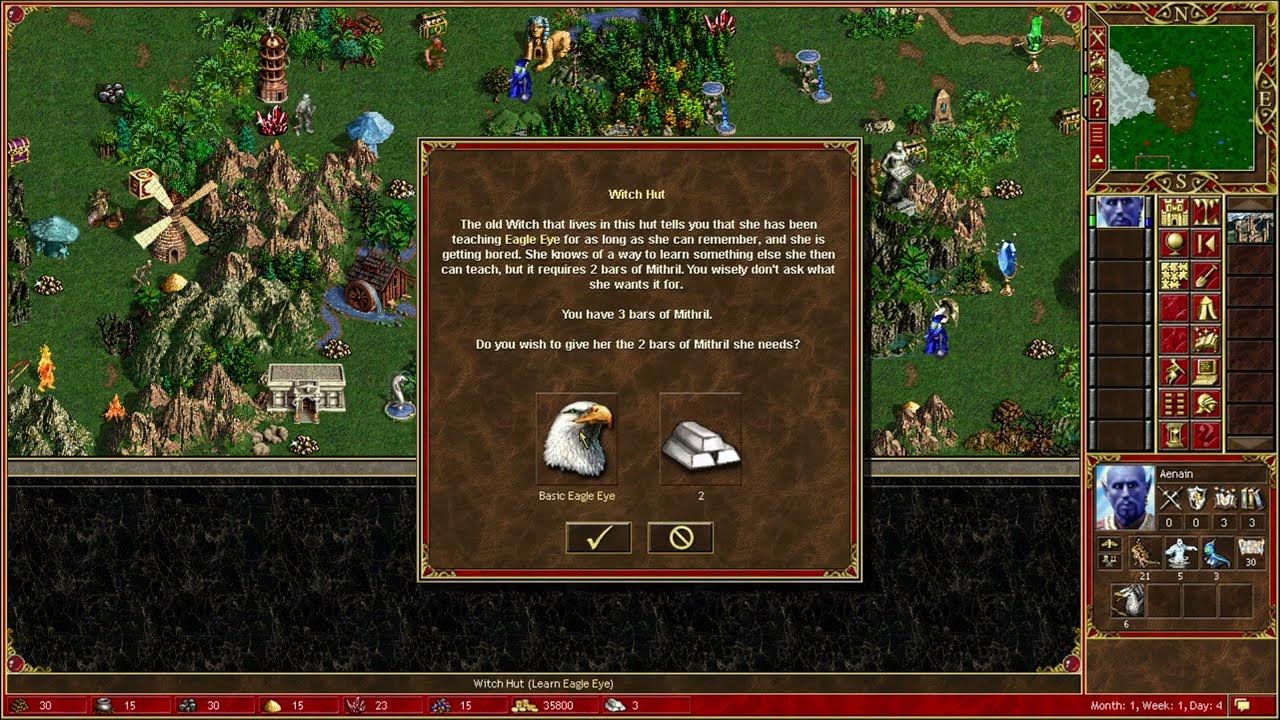 Witch Hut how to change the offered skill (Mithril and Sorcery needed