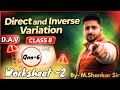 D.A.V|Class-8|Maths|Chapter-4|Direct &amp; Inverse Variation|Worksheet-2|Qno-6|Solution|By-M.Shankar sir