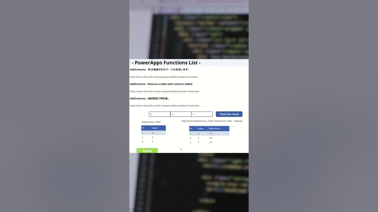  powerapps addcolumns shorts youtube